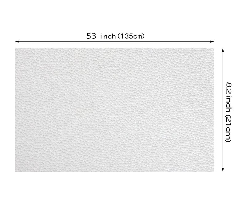 Picheng Solid Colored White Faux Leather Sheets PU Synthetic Leather Perfect for Craft DIY Handmade Jewelry Earrings Bow Making (White) - Image 4